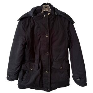 Wenven Women's Black Removable Hood Insulated Jacket in‎ Size S